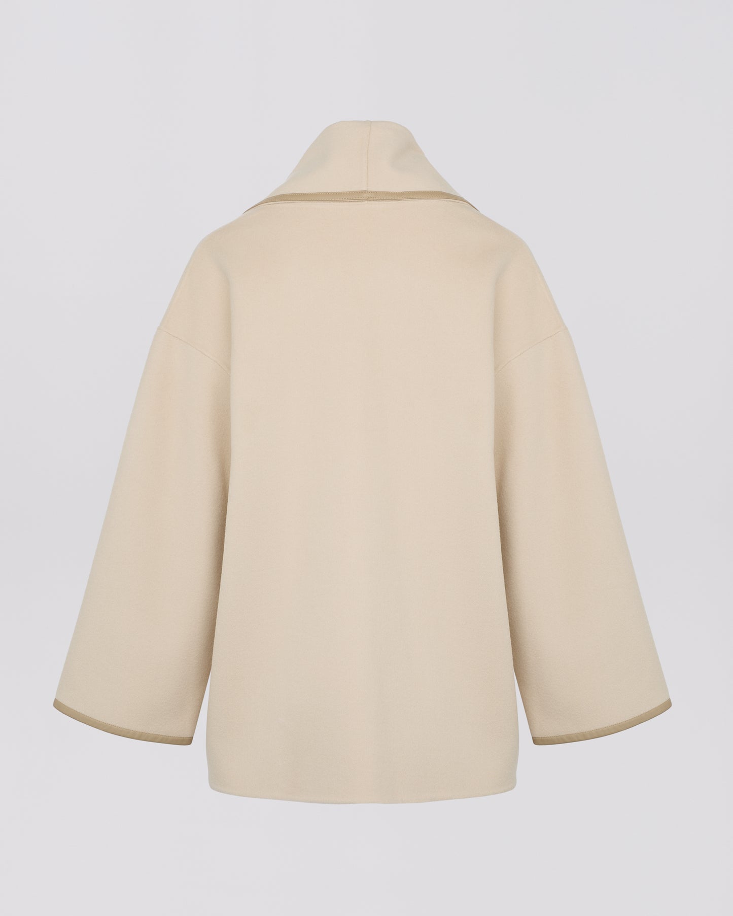 Double-sided wool-blend draped jacket