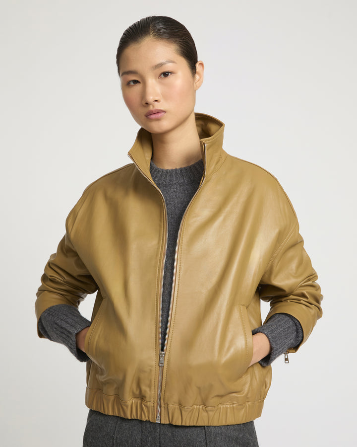 Blouson en cuir d'agneau