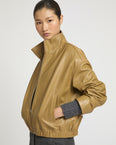 Blouson en cuir d'agneau