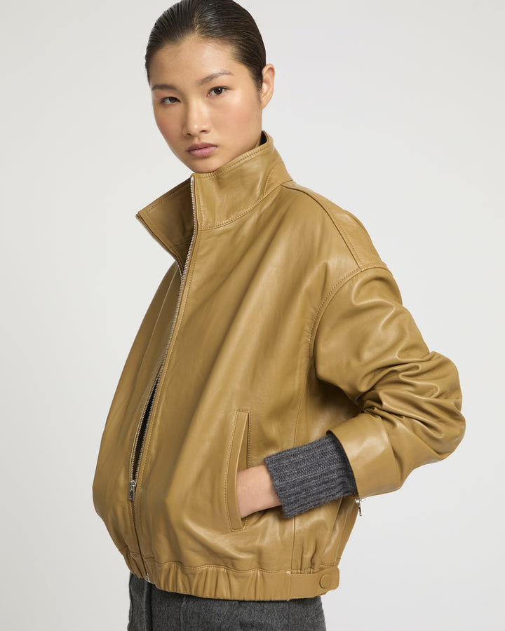 Blouson en cuir d'agneau