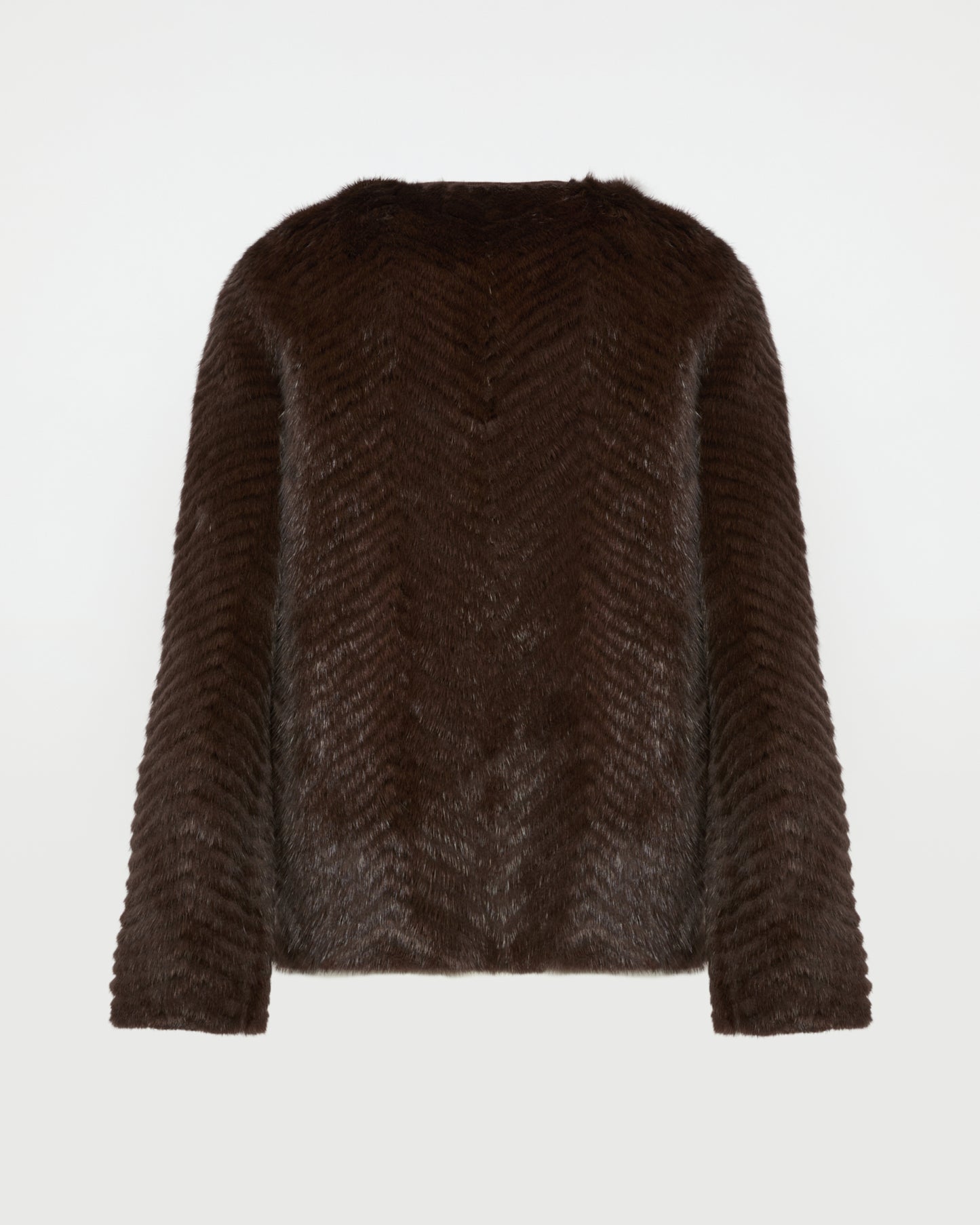 Merino knit and mink jacket