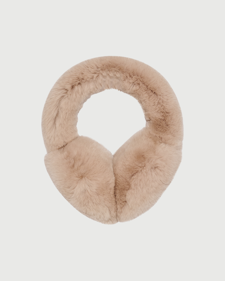 Cache-oreilles en fourrure de lapin rex- Yves Salomon - Nouvelle collection Automne Hiver
