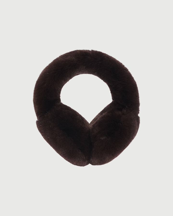 Cache-oreilles en fourrure de lapin rex- Yves Salomon - Nouvelle collection Automne Hiver