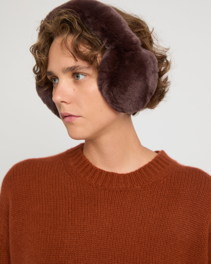 Cache-oreilles en fourrure de lapin rex