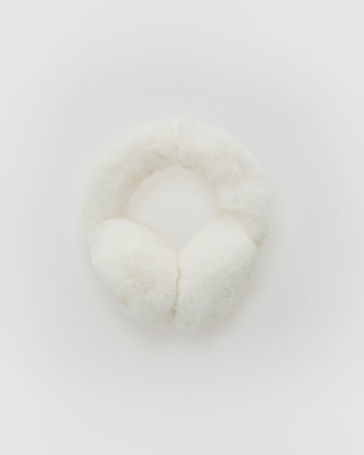 Cache-oreilles en fourrure de lapin rex -Yves Salomon