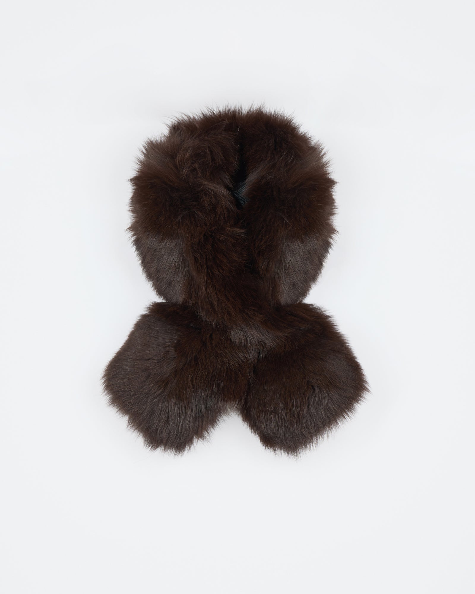 Écharpe en fourrure de renard marron - Yves Salomon - Nouvelle collection Automne Hiver