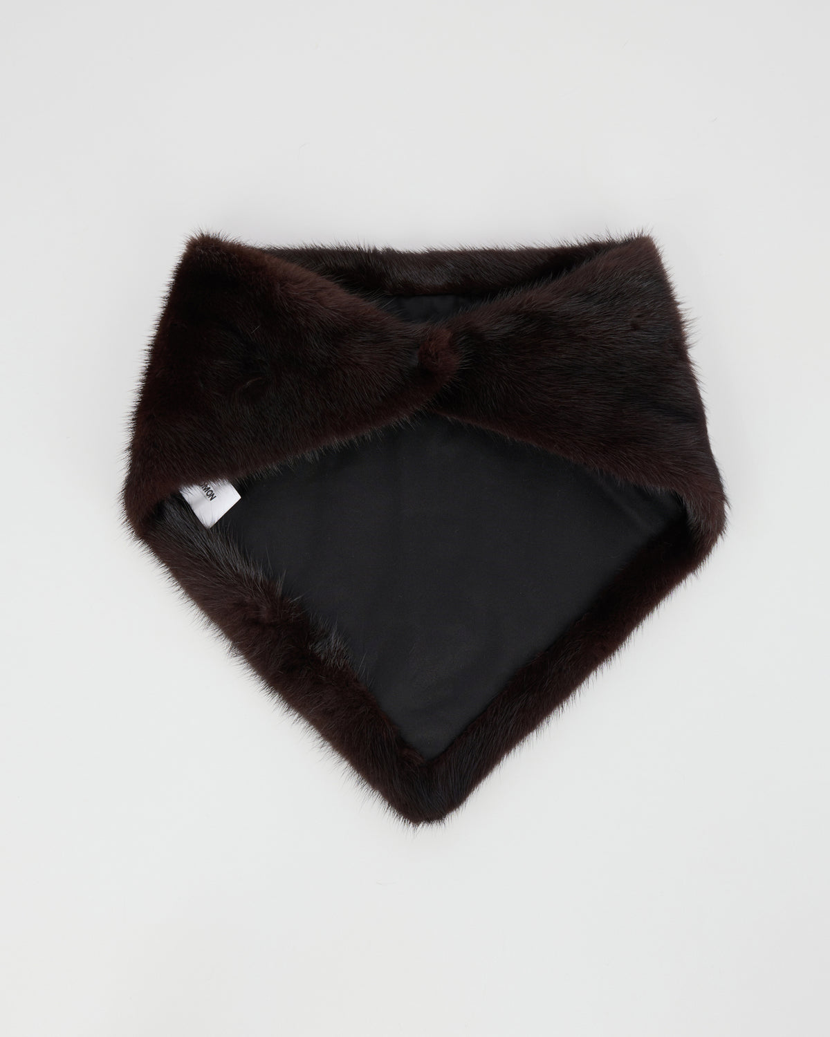 Bandana en fourrure de vison bordeaux - Yves Salomon - Nouvelle collection Automne Hiver