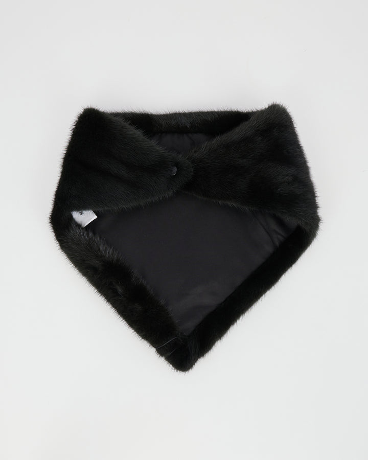 Bandana en fourrure de vison vert - Yves Salomon - Nouvelle collection Automne Hiver