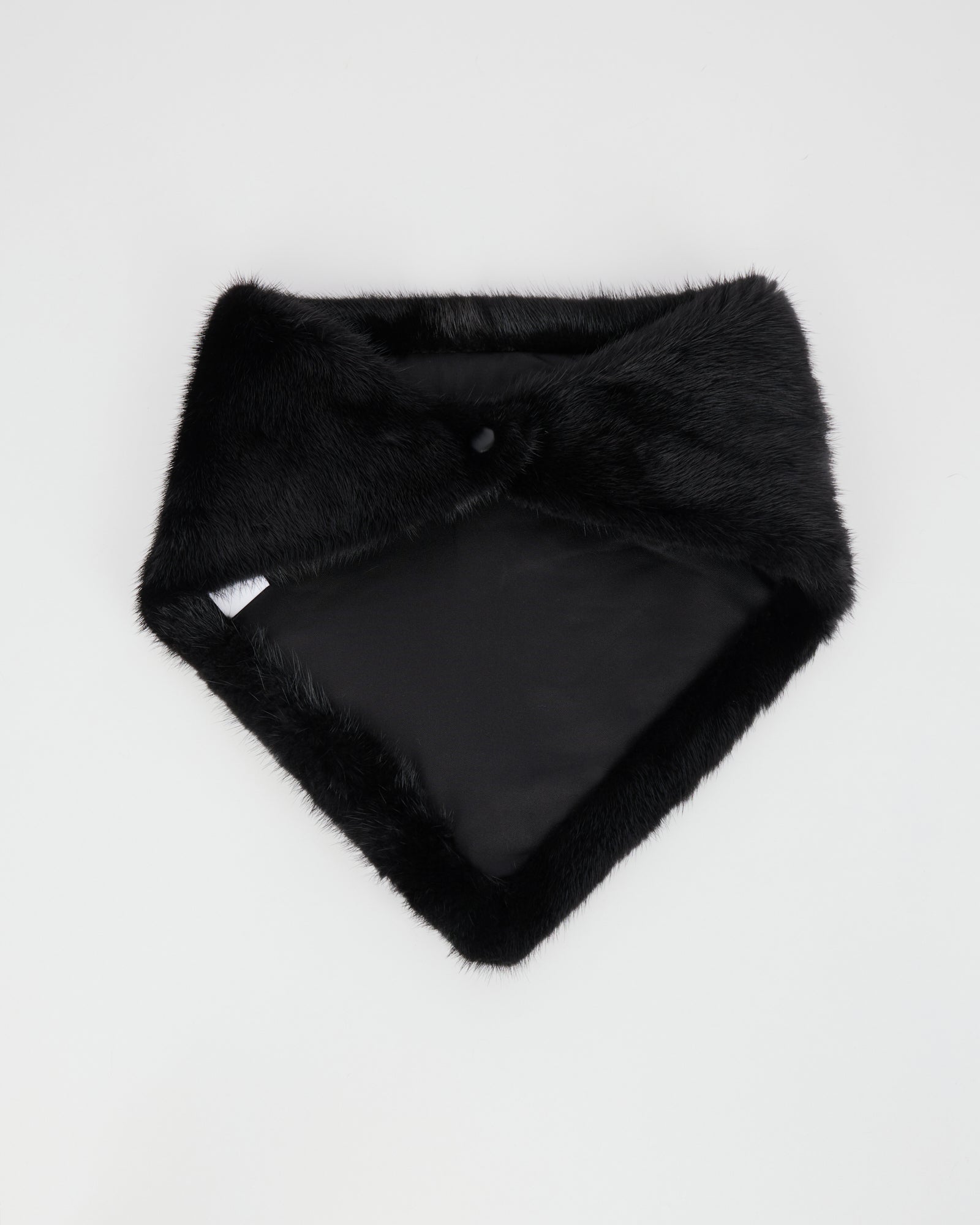 Bandana en fourrure de vison noir - Yves Salomon - Nouvelle collection Automne Hiver