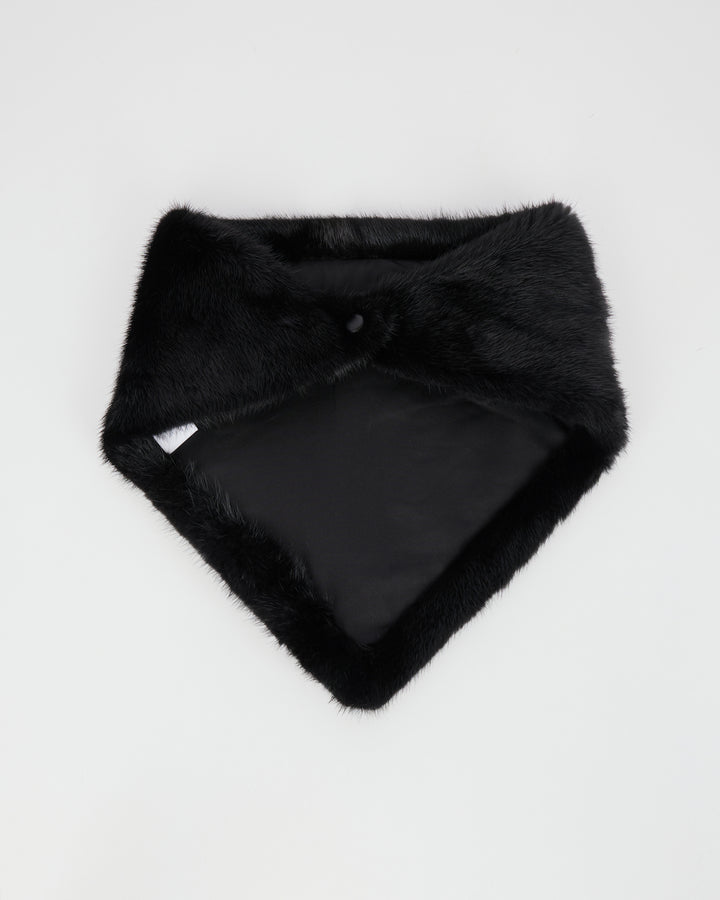 Bandana en fourrure de vison noir - Yves Salomon - Nouvelle collection Automne Hiver