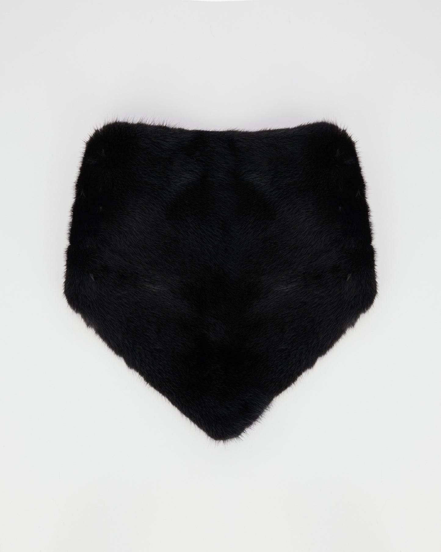 Bandana en fourrure de vison noir - Yves Salomon - Nouvelle collection Automne Hiver