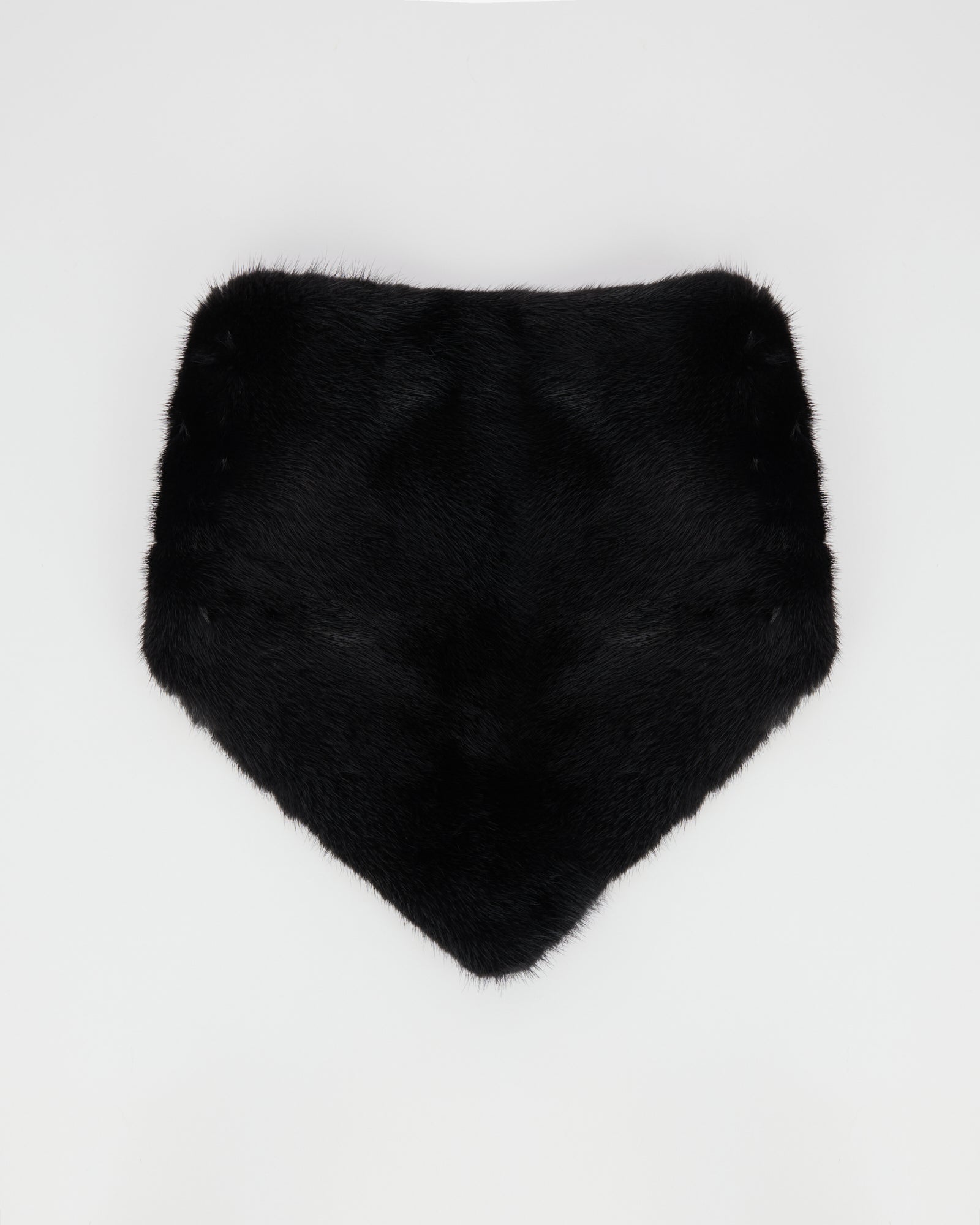 Bandana en fourrure de vison noir - Yves Salomon - Nouvelle collection Automne Hiver