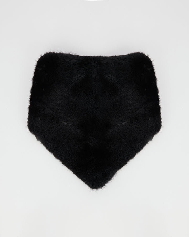 Bandana en fourrure de vison noir - Yves Salomon - Nouvelle collection Automne Hiver