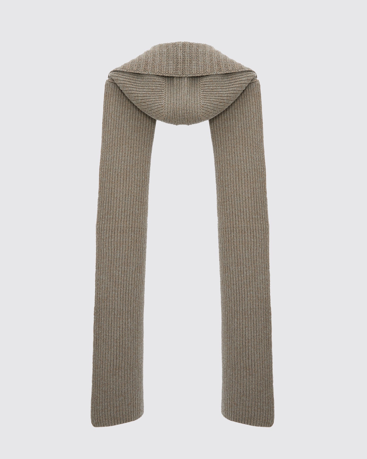 Capuche écharpe en maille cachemire et laine