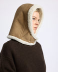 Curly Merino lambskin hood