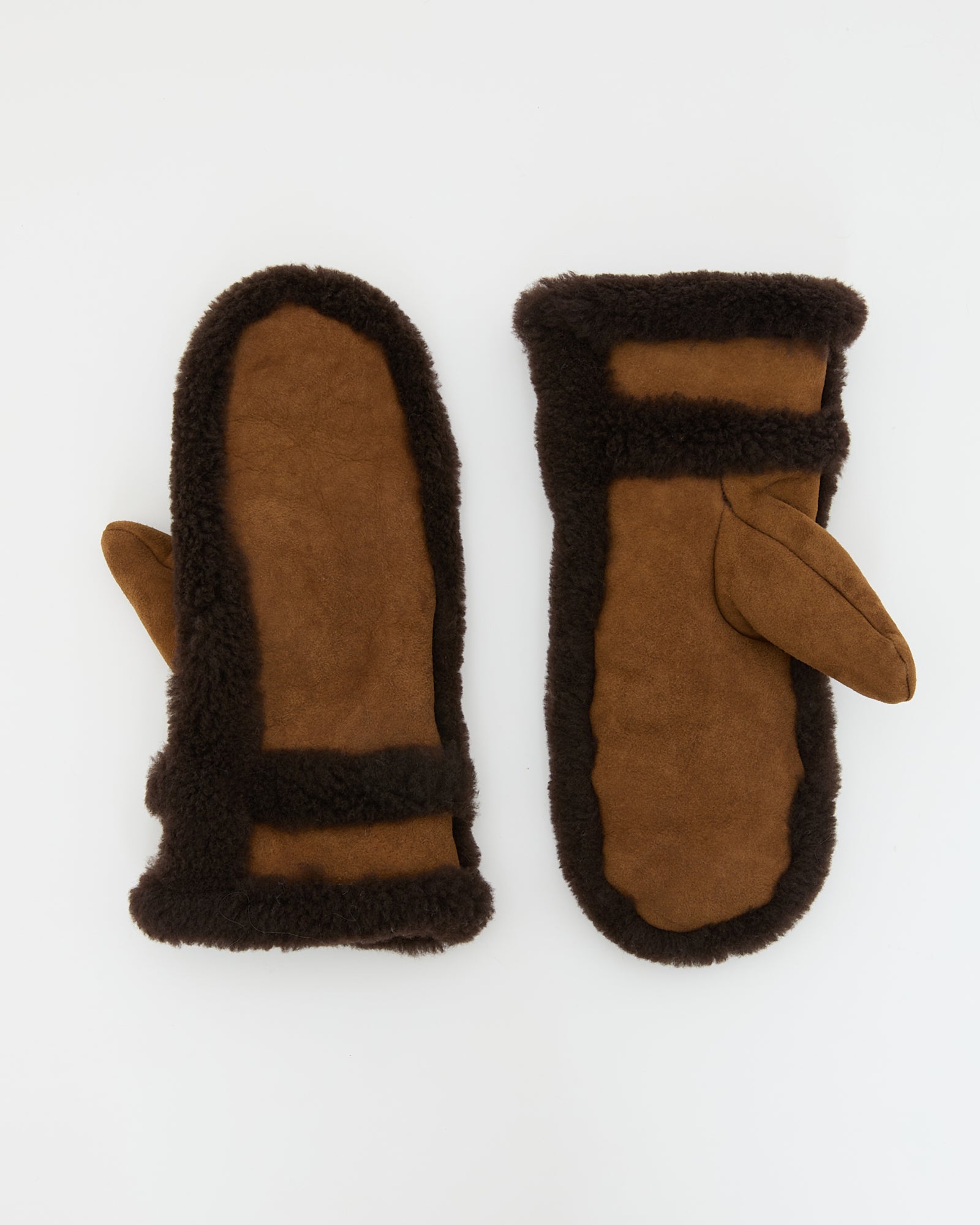 Moufles en agneau Mérinos bouclé -Yves Salomon