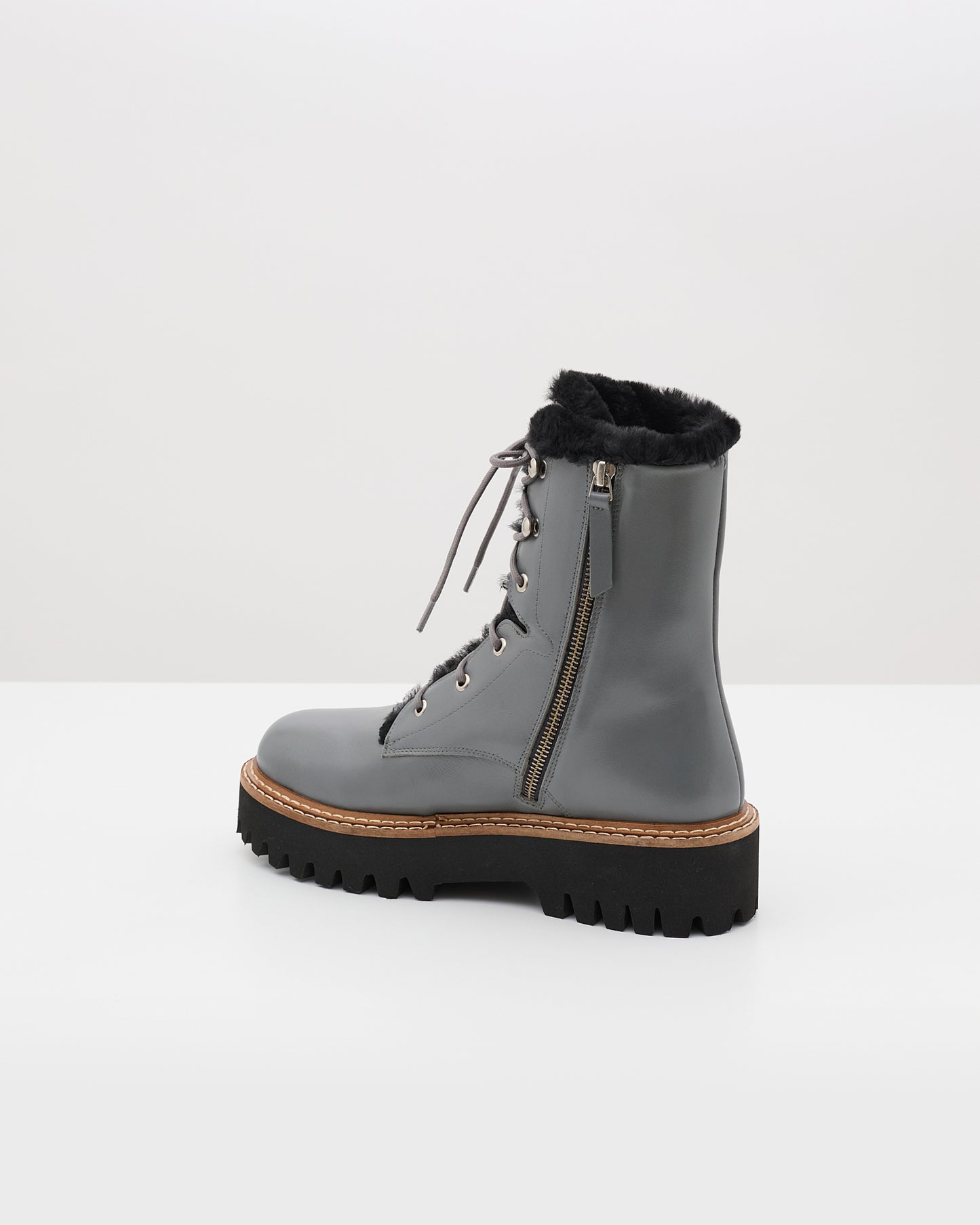 Soldes d'hiver  - Yves Salomon -Boots lacées en Merinillo Raide