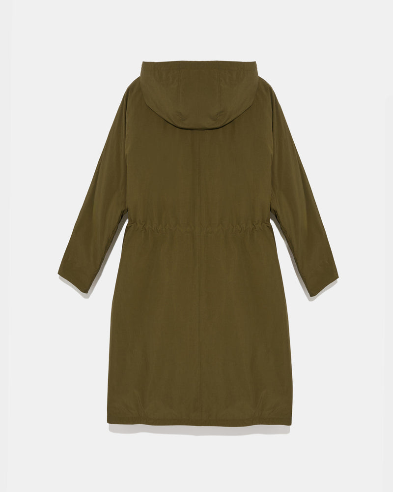 Parka esprit cape en tissu technique