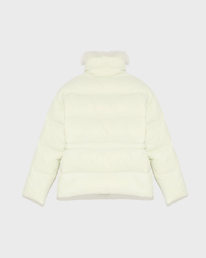 Black Friday 2025 - Yves Salomon - Veste doudoune en agneau à laine vaporeuse