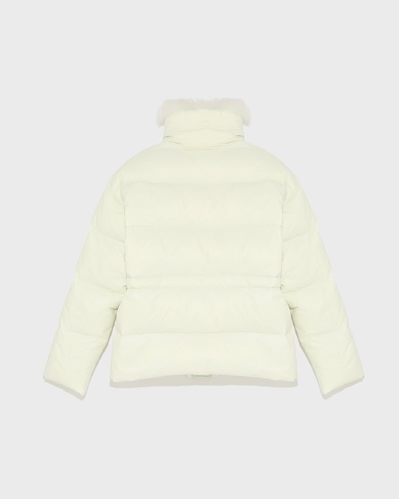 Veste doudoune en agneau à laine vaporeuse-Yves Salomon - Soldes d'hiver - Winter Sale