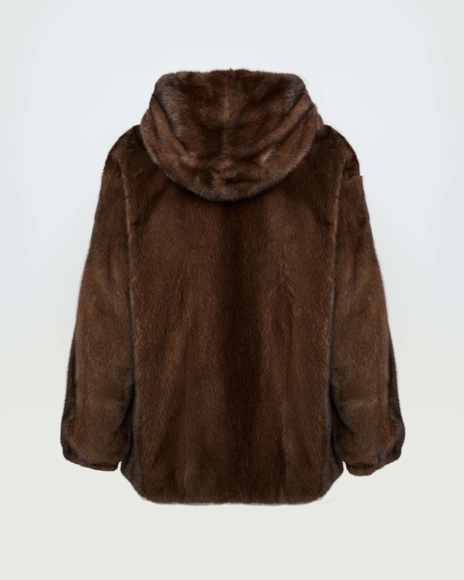 Mink reversible technical fabric hoodie – Yves Salomon