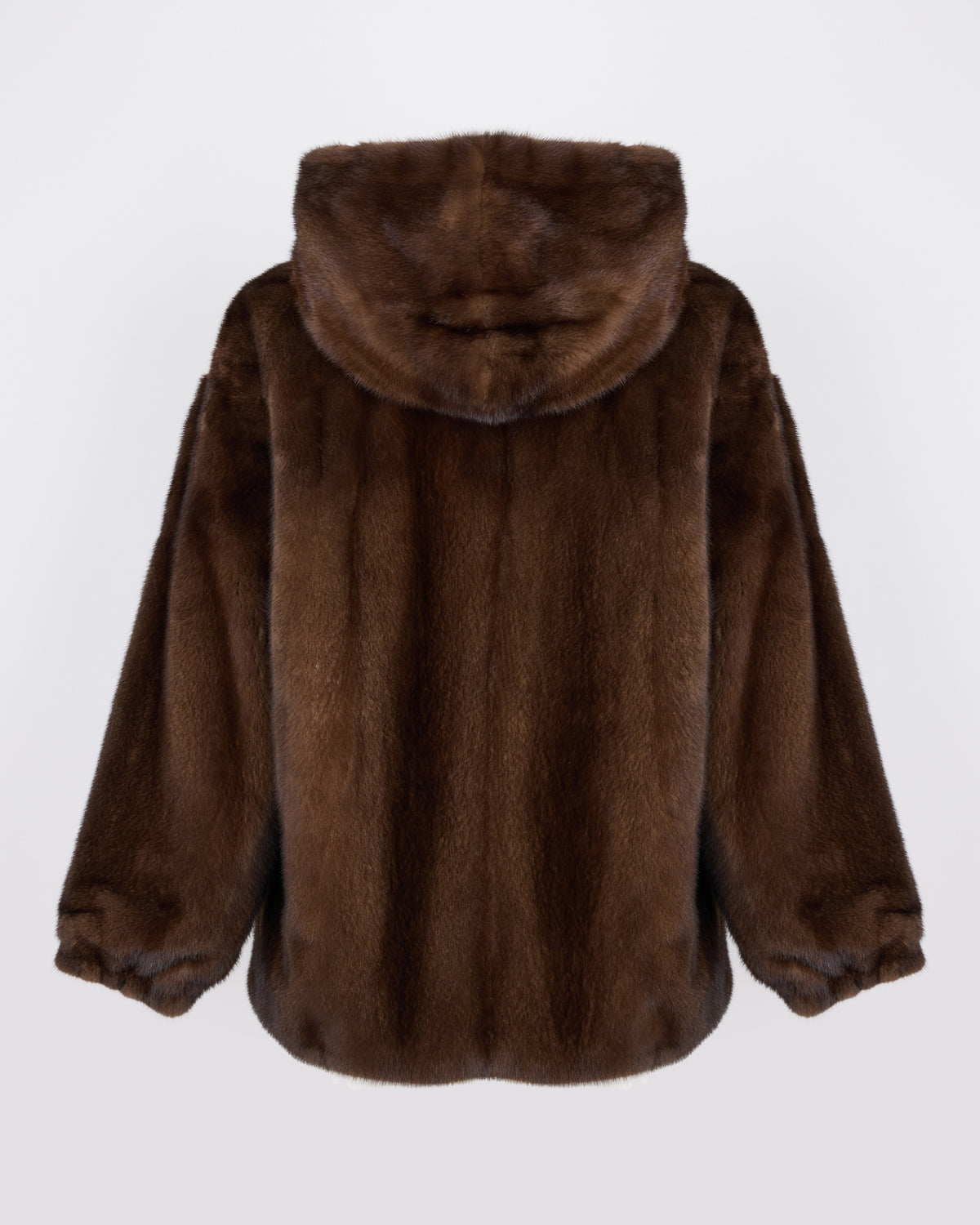 Sweat à capuche en tissu technique réversible avec fourrure de vison - Yves Salomon - Nouvelle collection Automne Hiver