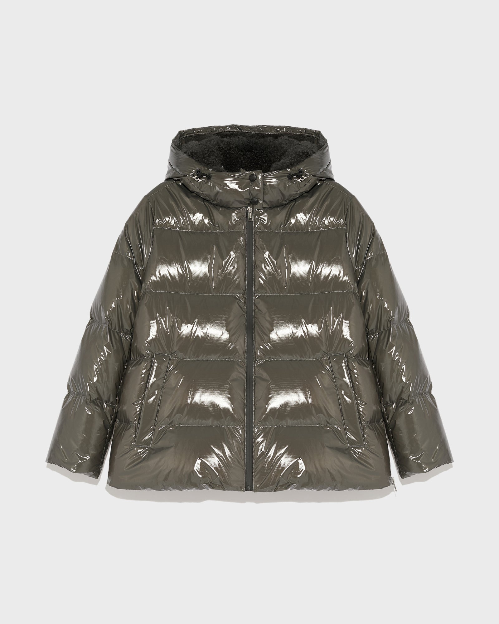 DOWN JACKET LAMMINE FABRIC - Yves Salomon