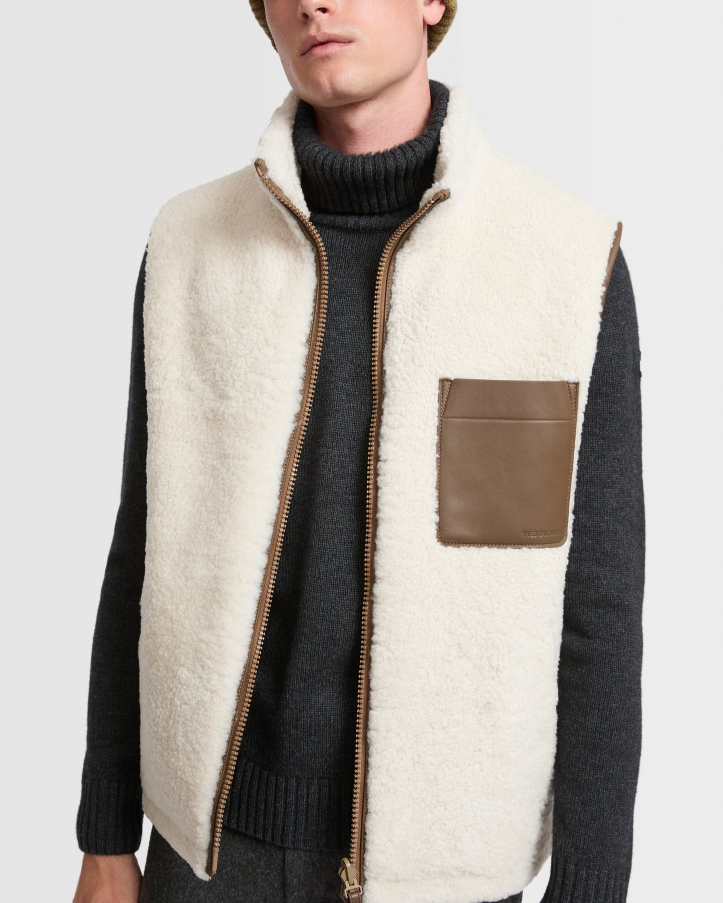 Gilet fleece en peau lainée réversible