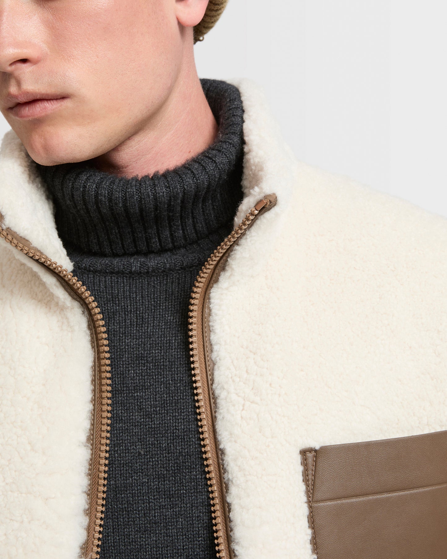 Gilet fleece en peau lainée réversible