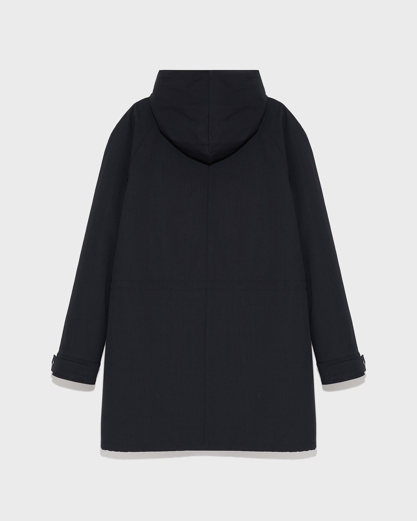 Parka regular en lainage technique imperméable et fourrure de vison