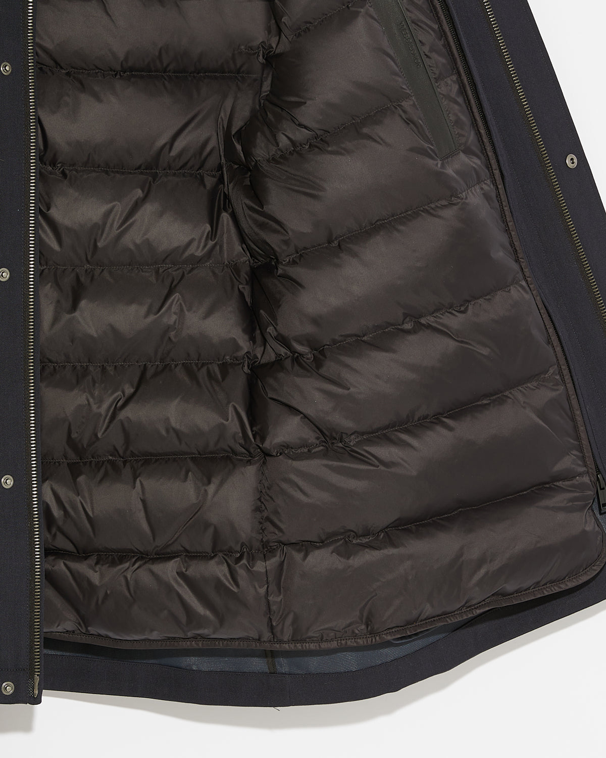 Field jacket in technical wool and mink fur - Dark Blue - Yves Salomon