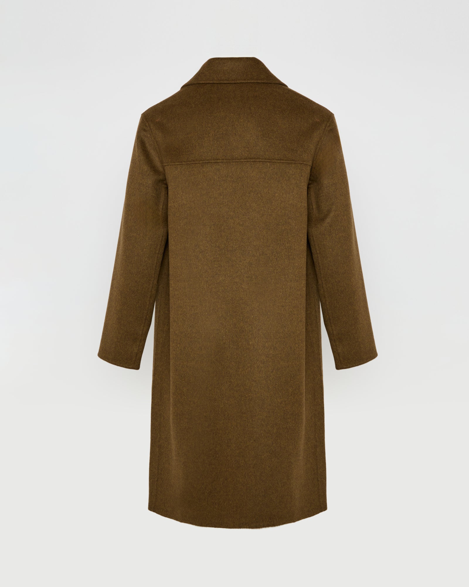 Winter sale -Double-sided wool-cashmere coat-brown – Yves Salomon