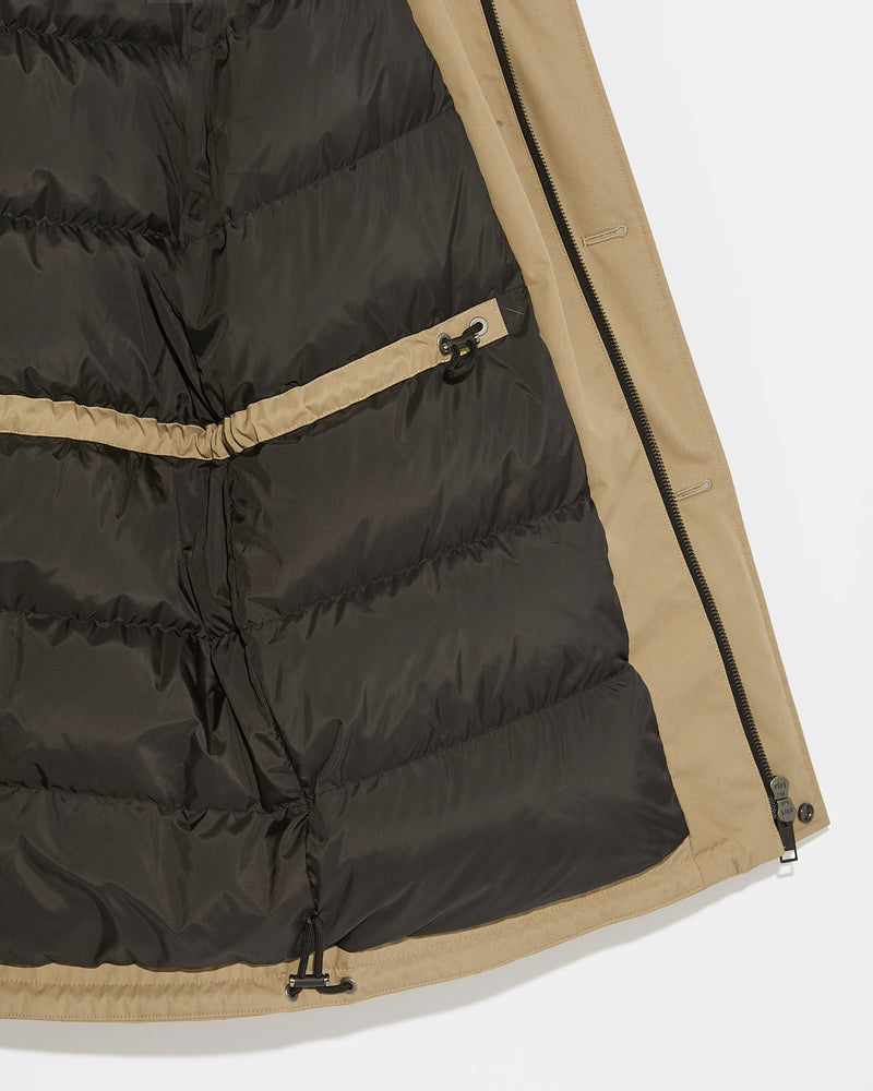 Parka iconique en coton mélangé imperméable et fourrure de coyote
