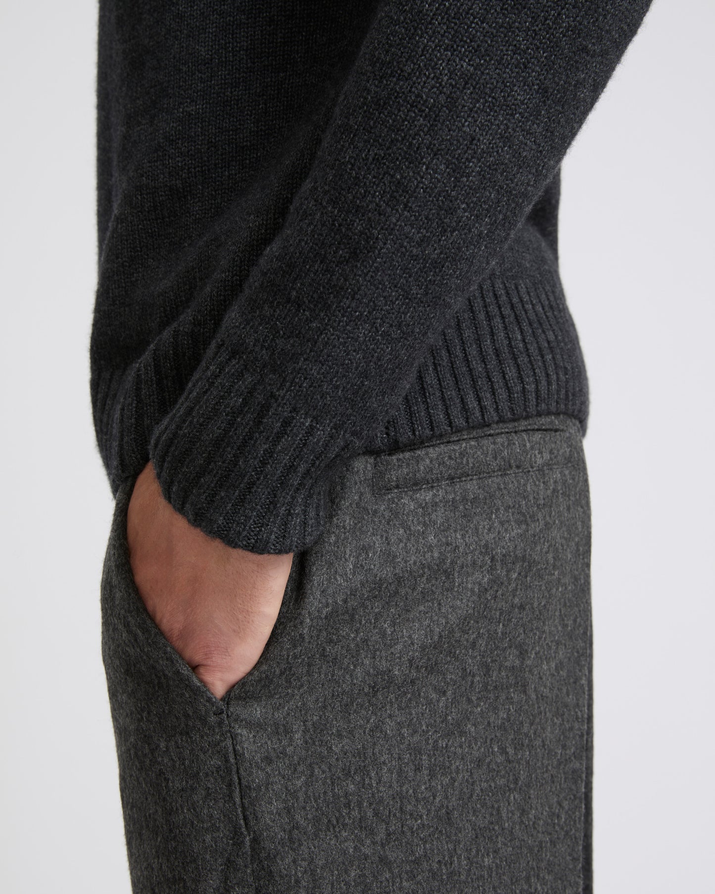 Pantalon chino en laine-Yves Salomon - Soldes d'hiver - Winter Sale
