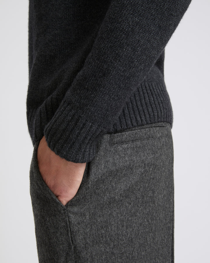 Pantalon chino en laine-Yves Salomon - Soldes d'hiver - Winter Sale