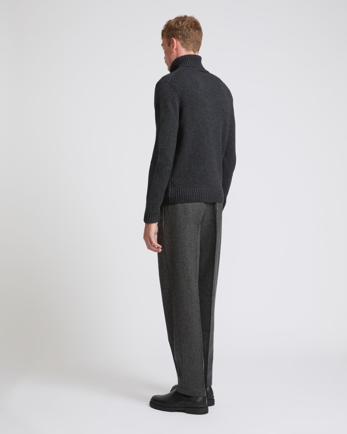 Pantalon chino en laine-Yves Salomon - Soldes d'hiver - Winter Sale