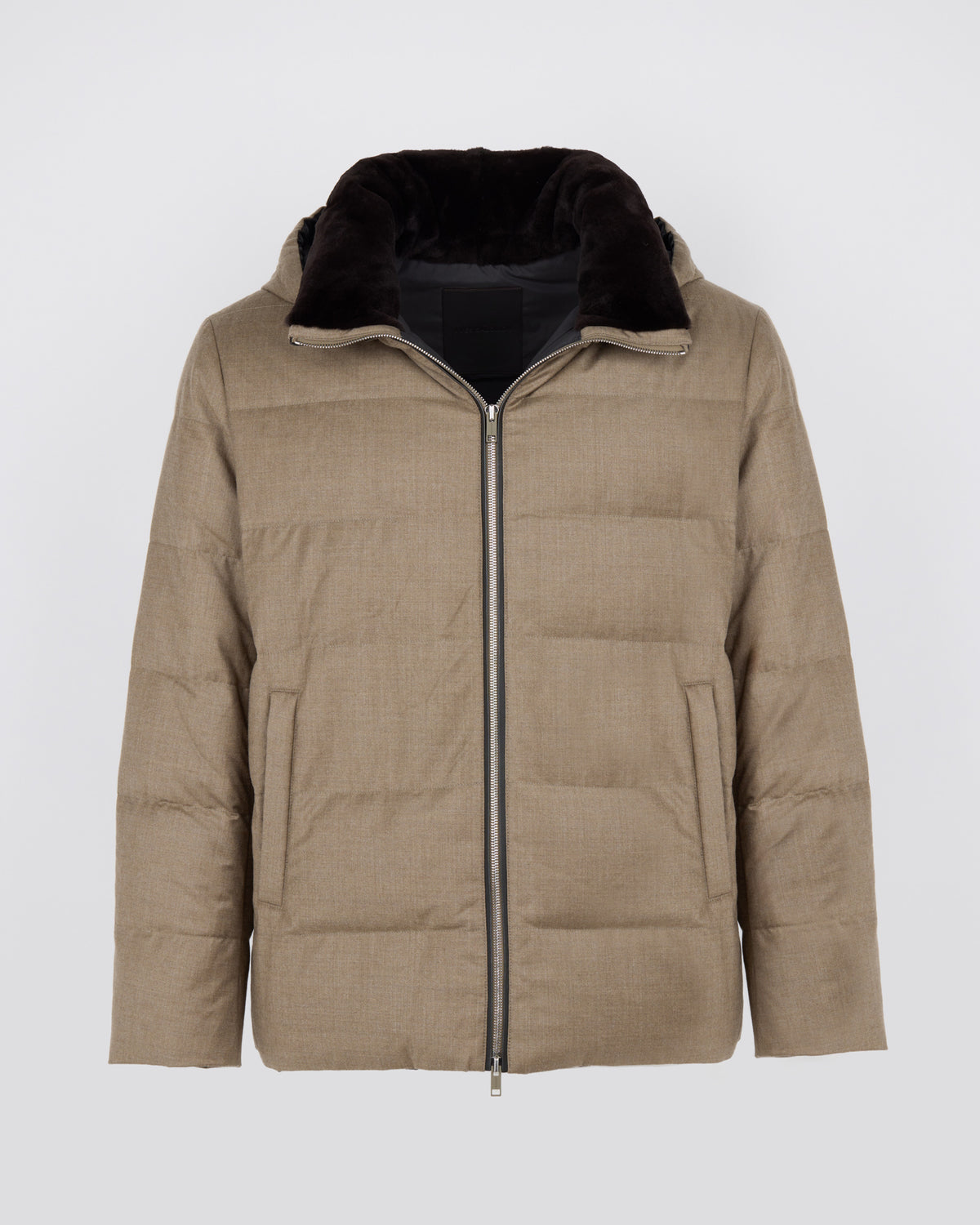 Doudoune courte en tissu Loro Piana avec fourrure de vison - Yves Salomon - Nouvelle collection Automne Hiver