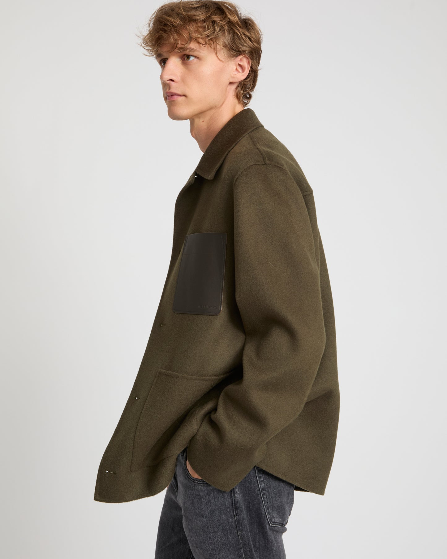 Veste workwear en tissu double-face laine-cachemire -Yves Salomon