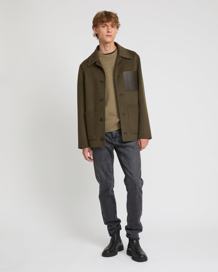 Veste workwear en tissu double-face laine-cachemire -Yves Salomon