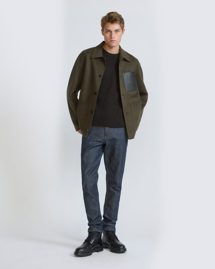 Veste workwear en tissu double-face laine-cachemire