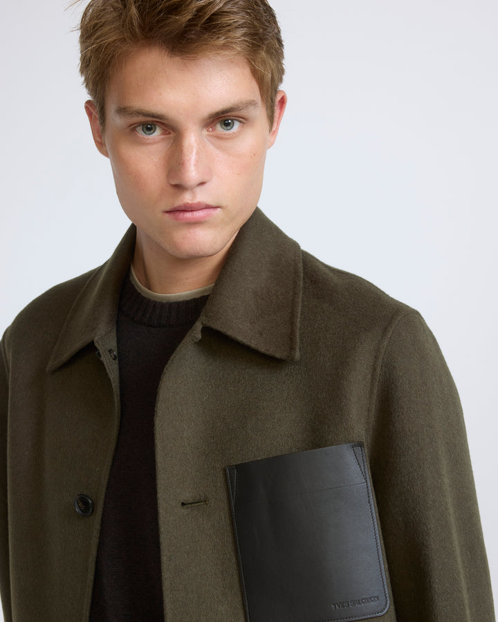 Veste workwear en tissu double-face laine-cachemire