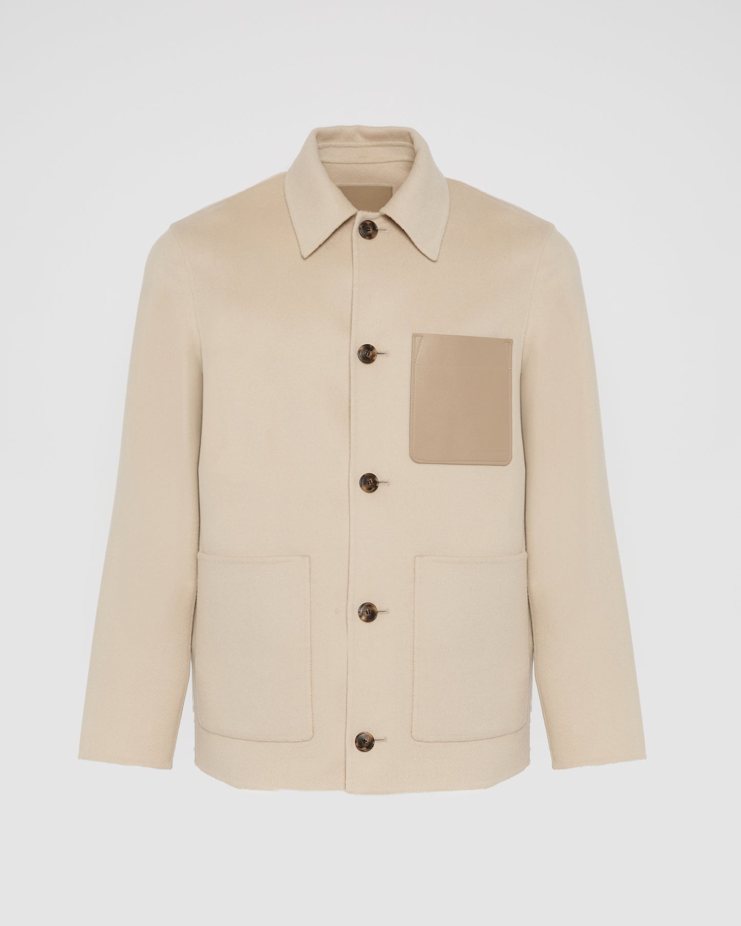 Workwear jacket in double-sided wool-cashmere fabric