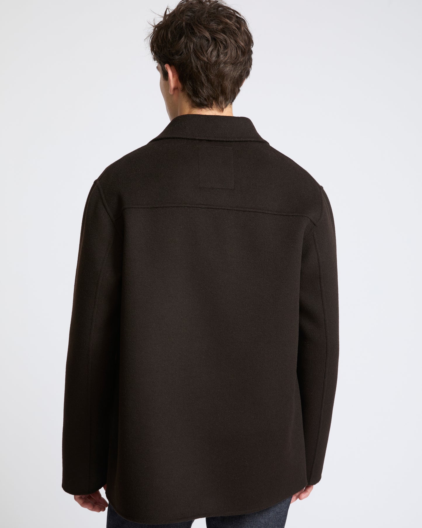 Veste workwear en tissu double-face laine-cachemire- Yves Salomon - Nouvelle collection Automne Hiver