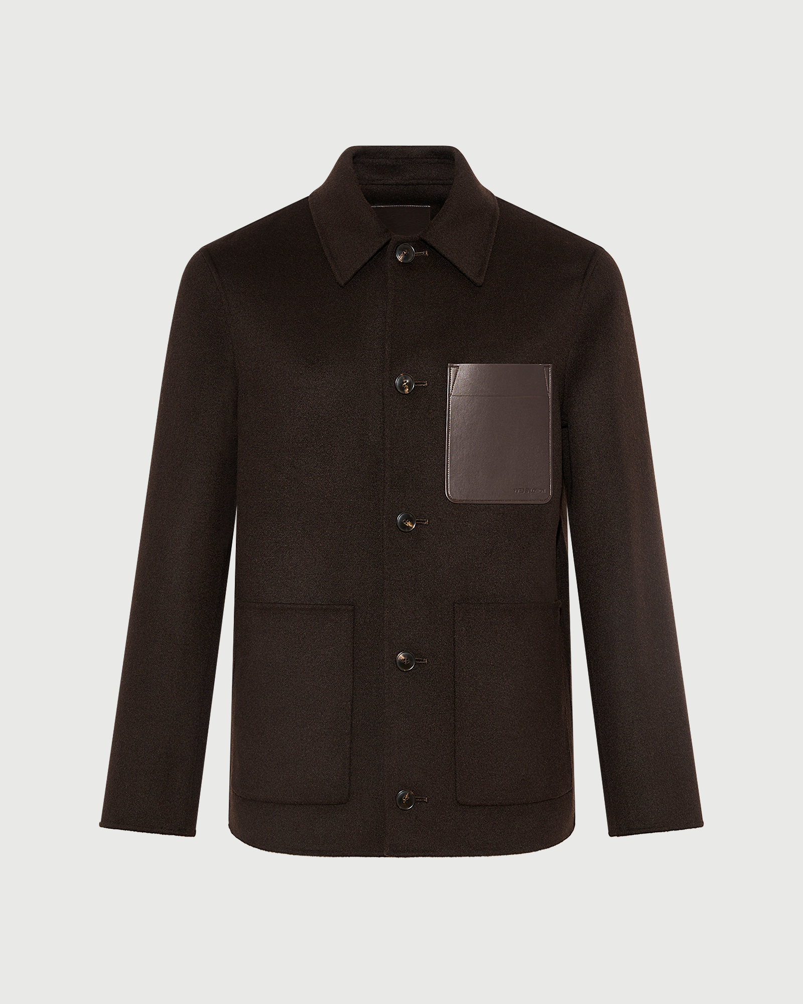 Veste workwear en tissu double-face laine-cachemire- Yves Salomon - Nouvelle collection Automne Hiver