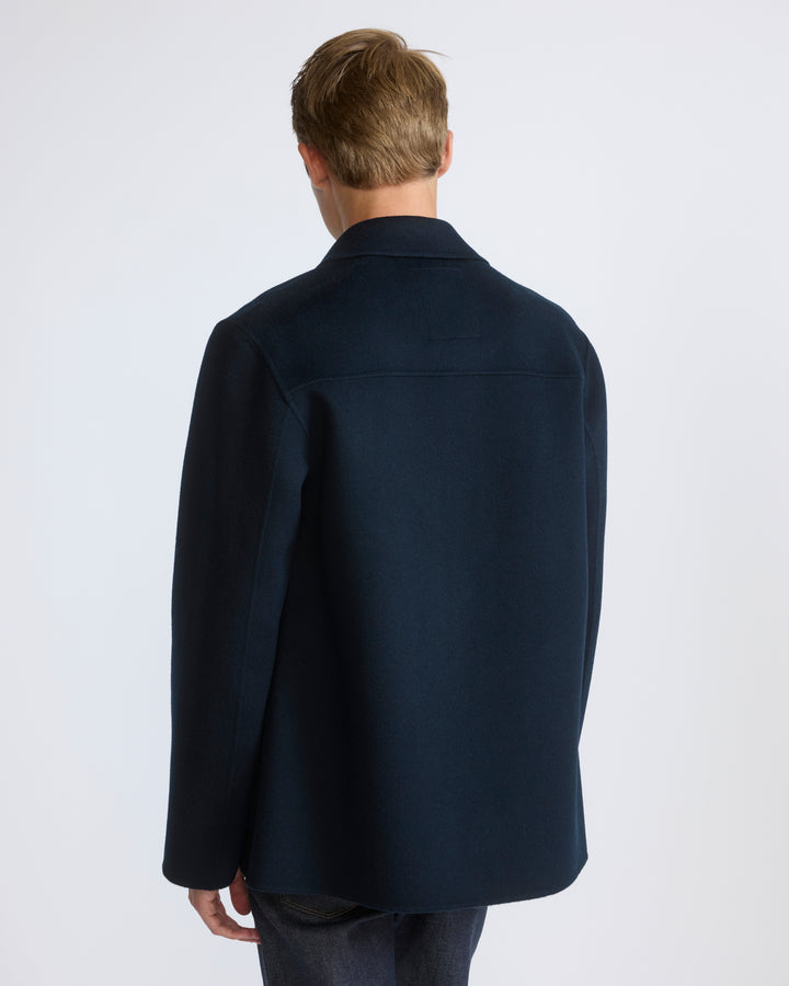 Veste workwear en tissu double-face laine-cachemire