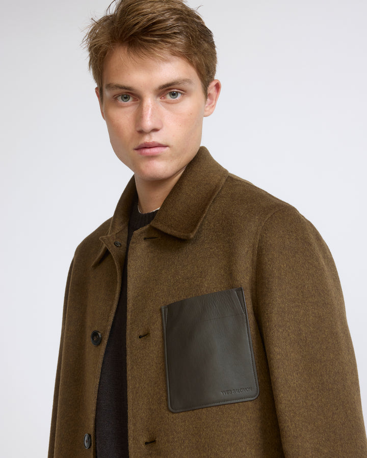 Veste workwear en tissu double-face laine-cachemire