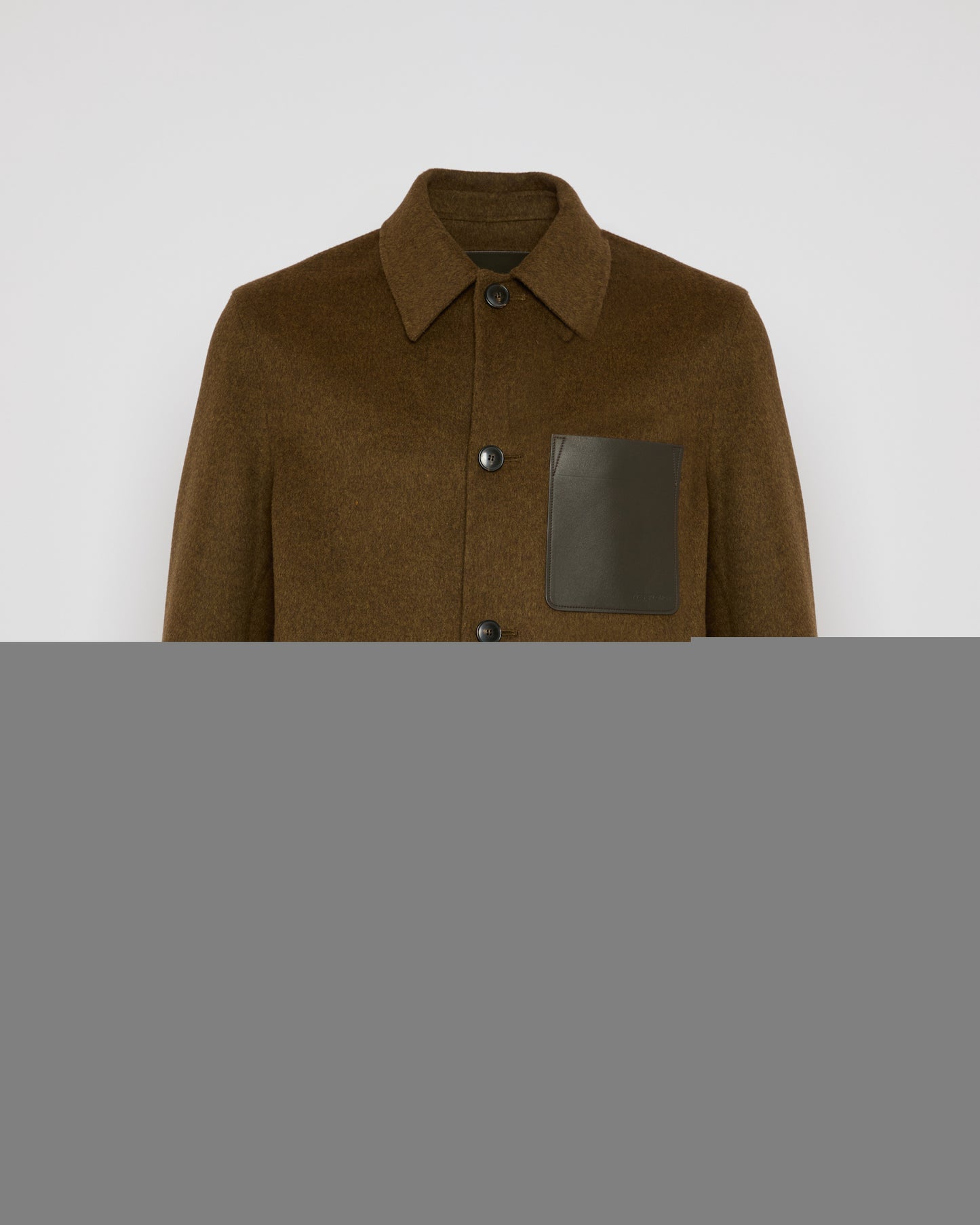 Workwear jacket in double-sided wool-cashmere fabric