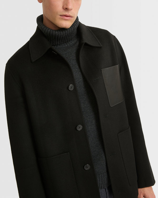 Veste workwear en tissu double-face laine-cachemire