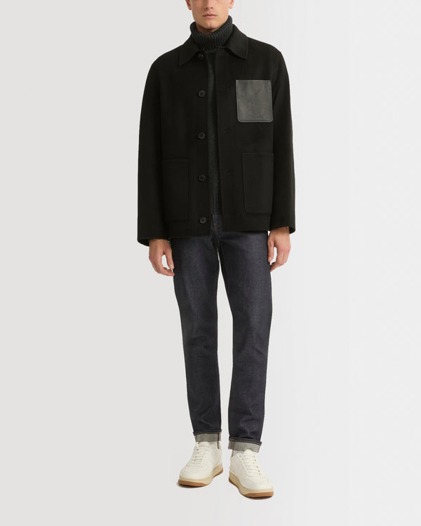 Veste workwear en tissu double-face laine-cachemire