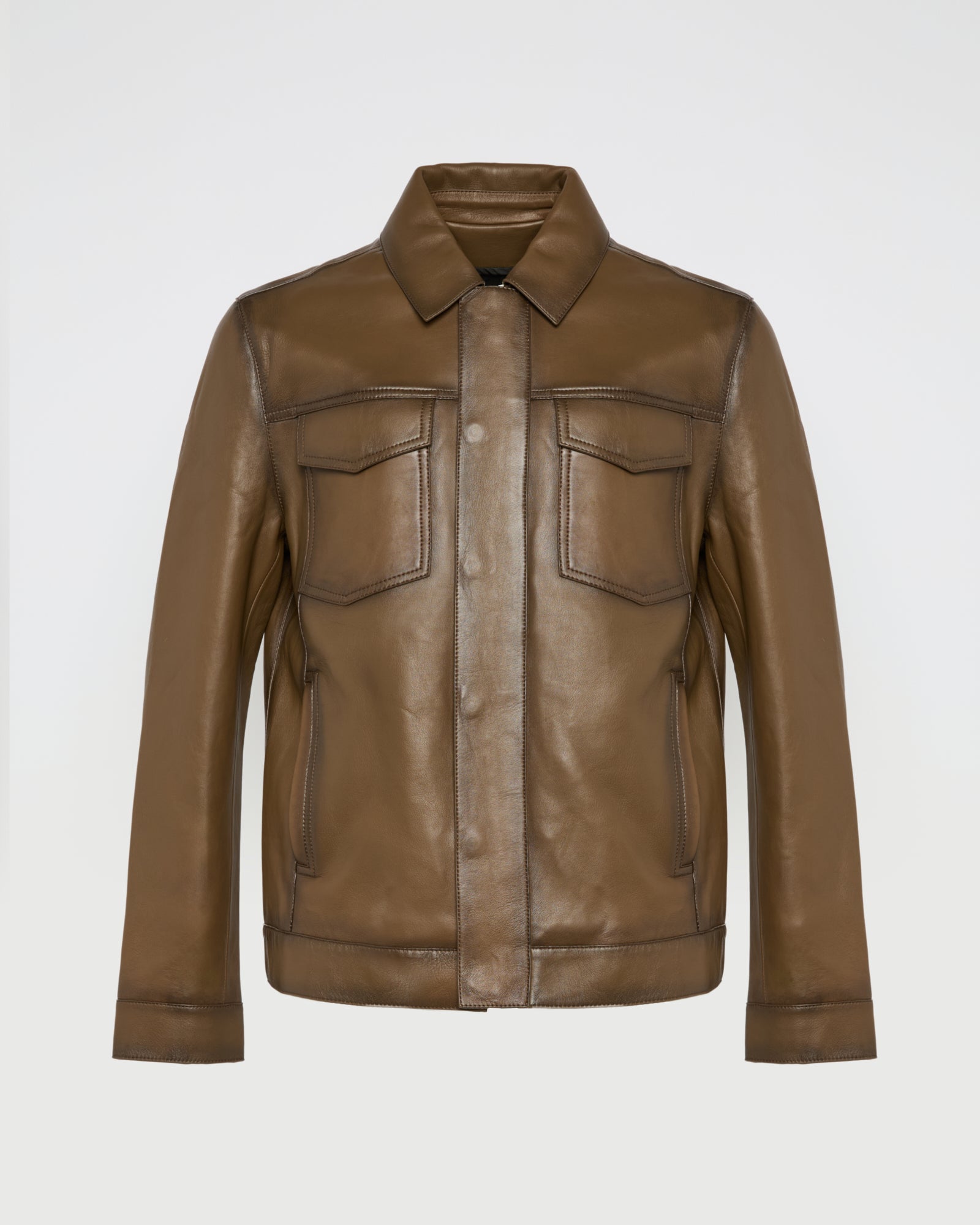 Denim jacket style leather jacket – Yves Salomon